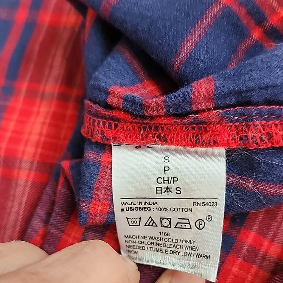 GAP Red and Blue Plaid Blouse - Picture 5 of 8